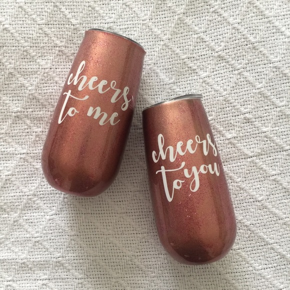 handmade Other - Custom champagne tumblers with lid